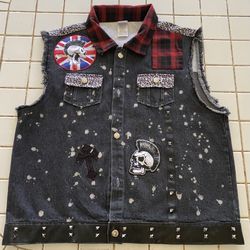 DIY Custom Punk Rock vest (S)