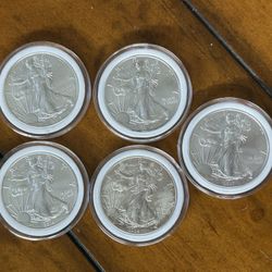 4 American Silver Eagles 