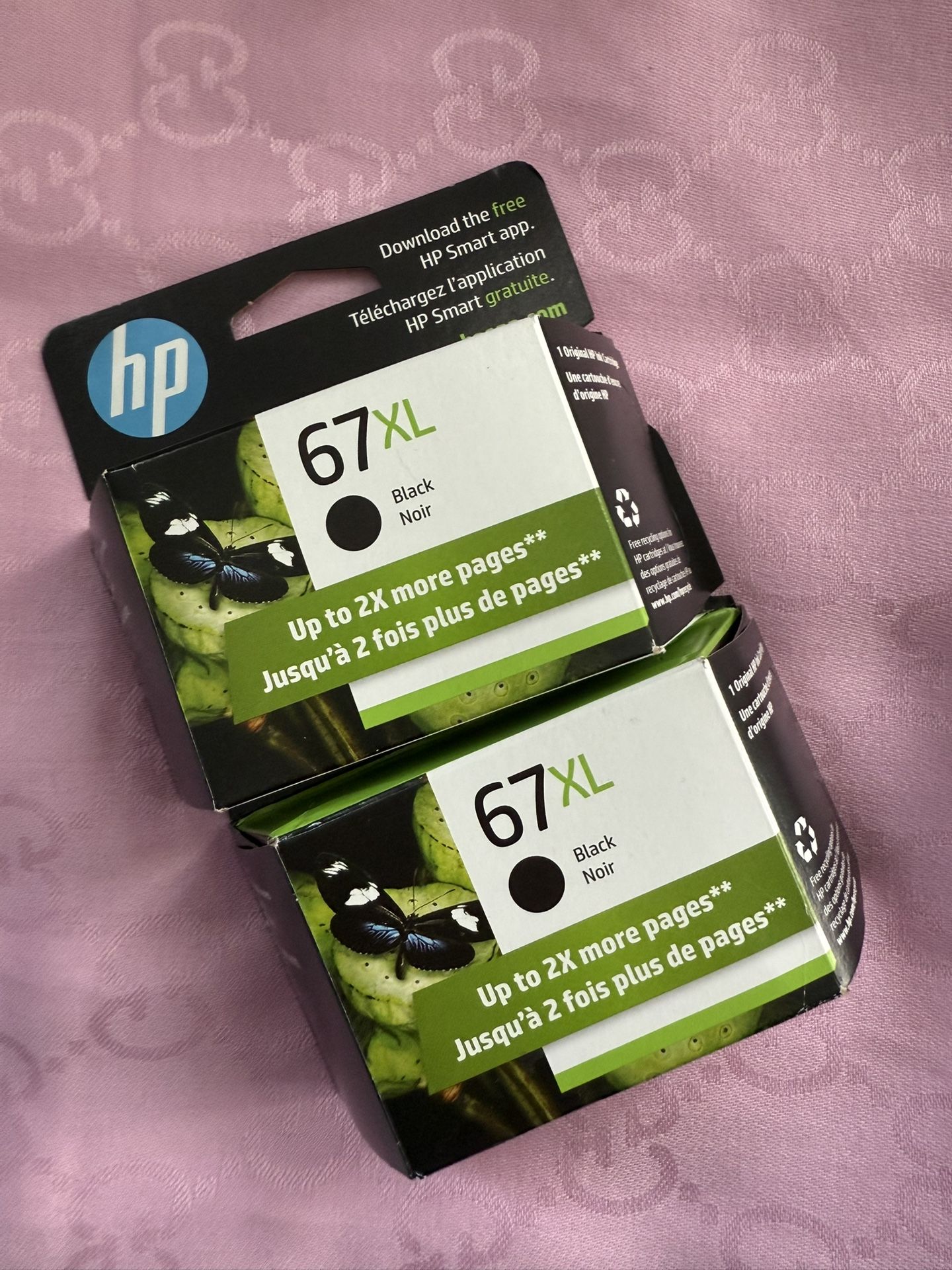 2 - HP 67XL Black High-yield Ink Cartridge