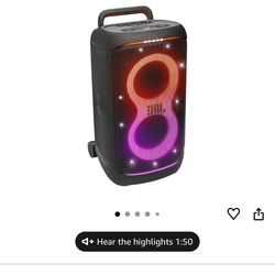 JBL PartyBox 520 - Portable Battery-Powered Party Speaker with AI Sound Boost, Up to 15 Hours of Play time, IPX4 Splash Proof, Multi-Speaker Connectio