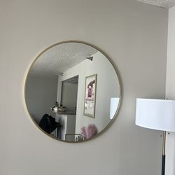 Round Gold Mirror