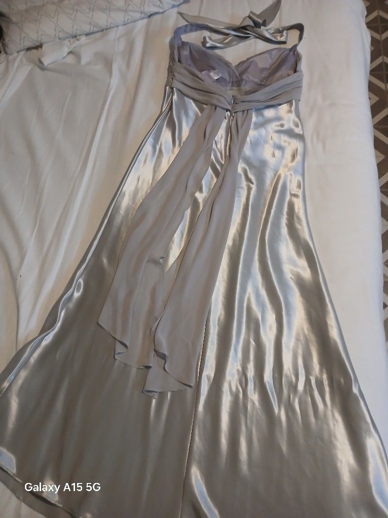 Evening plated prom dress