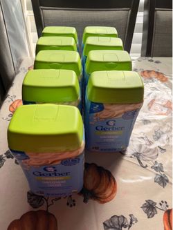 Son 9 frascos Gerber Alimento para bebés etapa 1, cereales orgánicos de avena para bebés, 0.45 onzas de granos enteros, hierro, zinc y vitamina B12, c