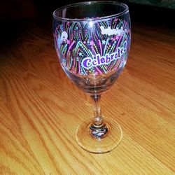 Celebrate Wine Glass