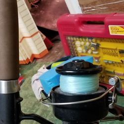 New Surf Fishing pole Master Tournament TS211 With Vintage Sport Fisher 6100 Reel