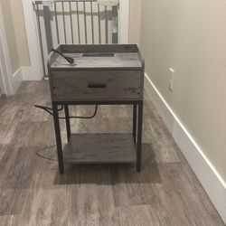 Nightstand  With Charging Station