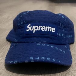 Supreme Stitch Jacquard Camp Cap 'Navy'.