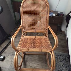 Natural Rattan Rocking Chair