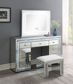 VANITY WITH STOOL & MIRROR
