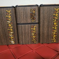 Vintage MCM 1960s Kromex Kitchen Canisters Set 