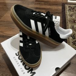 Adidas Gazelle In Core Black White Gum Size 8.5 New No Box 