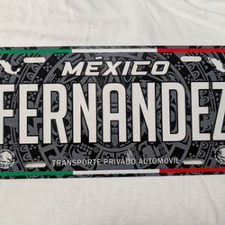 Fernandez Mexico  Plate aluminum Plate Mexican Mexico Fernandez 