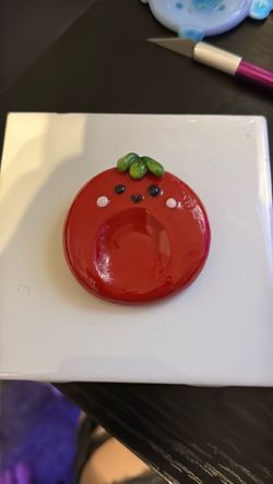 Hand made Tomato worry stone
