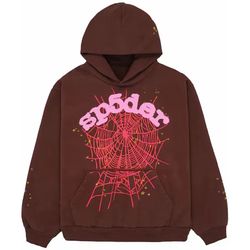 AUTHENTIC (Brown) “Sp5der Web Hoodie” 
