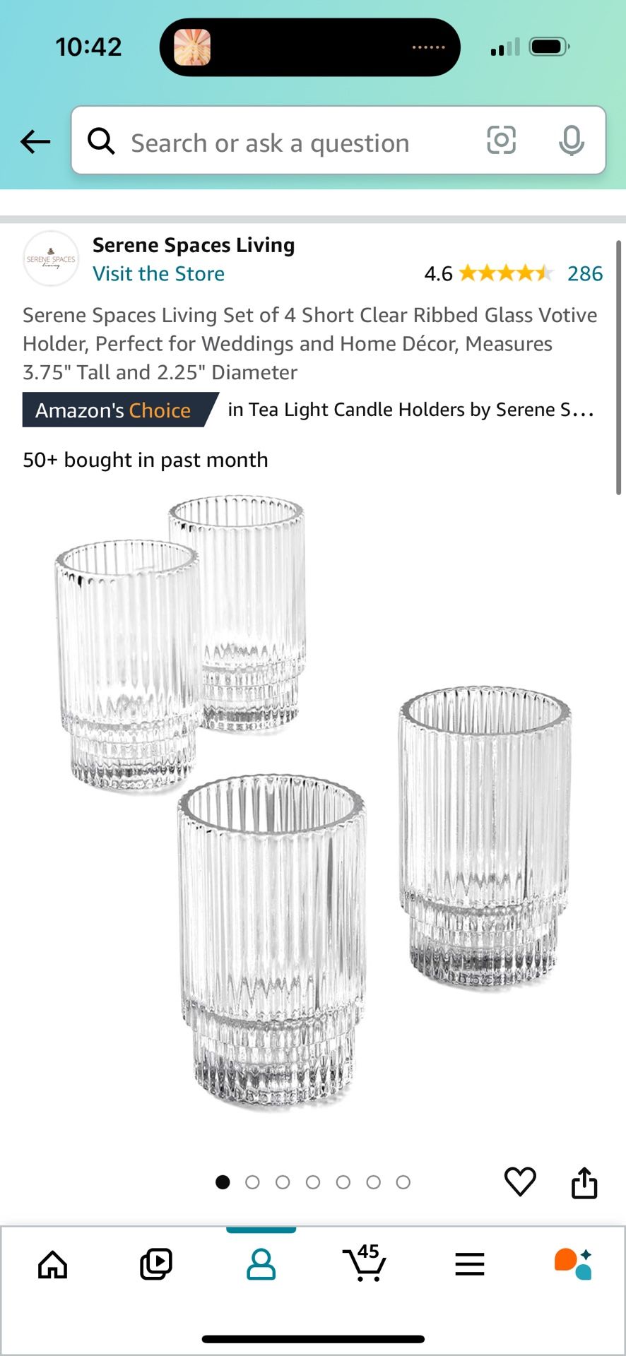Ribbed Tealight /votive Candle Vases