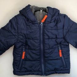 ROTHSCHILD Baby Boys Puffer Coat with Sweatshirt Bib (18 Months)