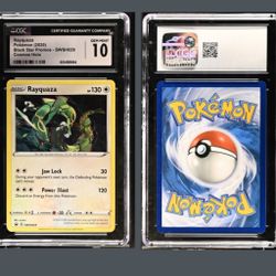 Pokemon Sword and Shield Rayquaza Cosmos Holo Black Star Promo SWSH029 CGC Gem Mint 10 SLAB FS/FT
