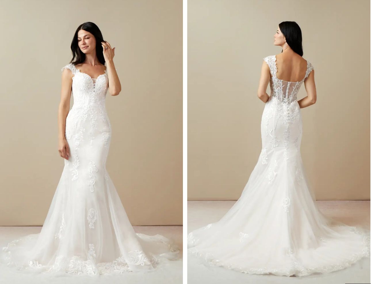 STUNNING Mermaid Wedding Dress – Never Worn – Size 12 – $275 (Retail $699)