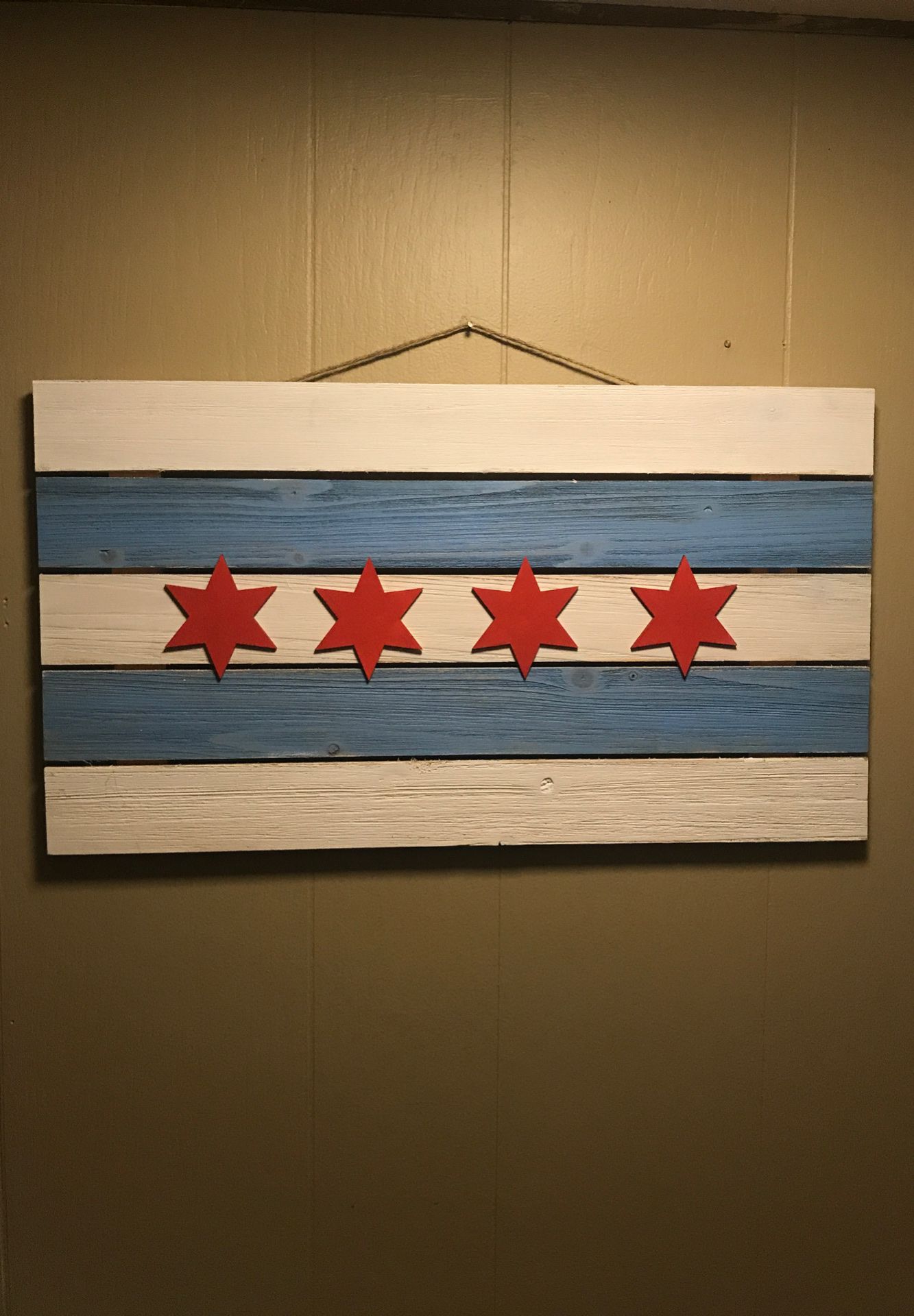Chicago flag- Made Of Wood for Sale in Chicago, IL - OfferUp