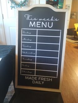 Menu Chalkboard $20
