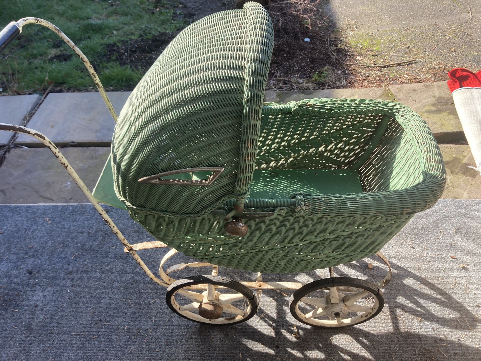 Antique Mid century baby stroller
