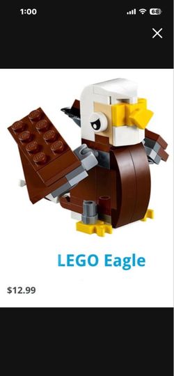 NEW LEGO American Eagle Bird Build Up Block Bricks Toy