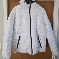 Men's Kenneth Cole White Puffer Sherpa Jacket XXL New