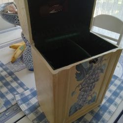 Floral Wood Wine Travel  Case