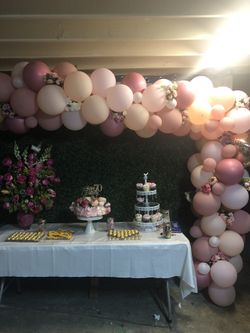 Backdrop and ballon garland