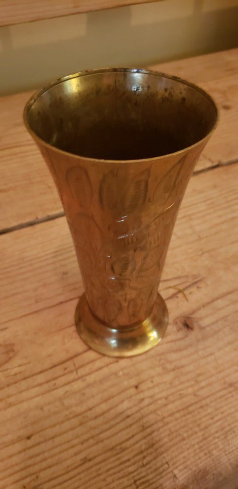 Vintage Brass Vase 4