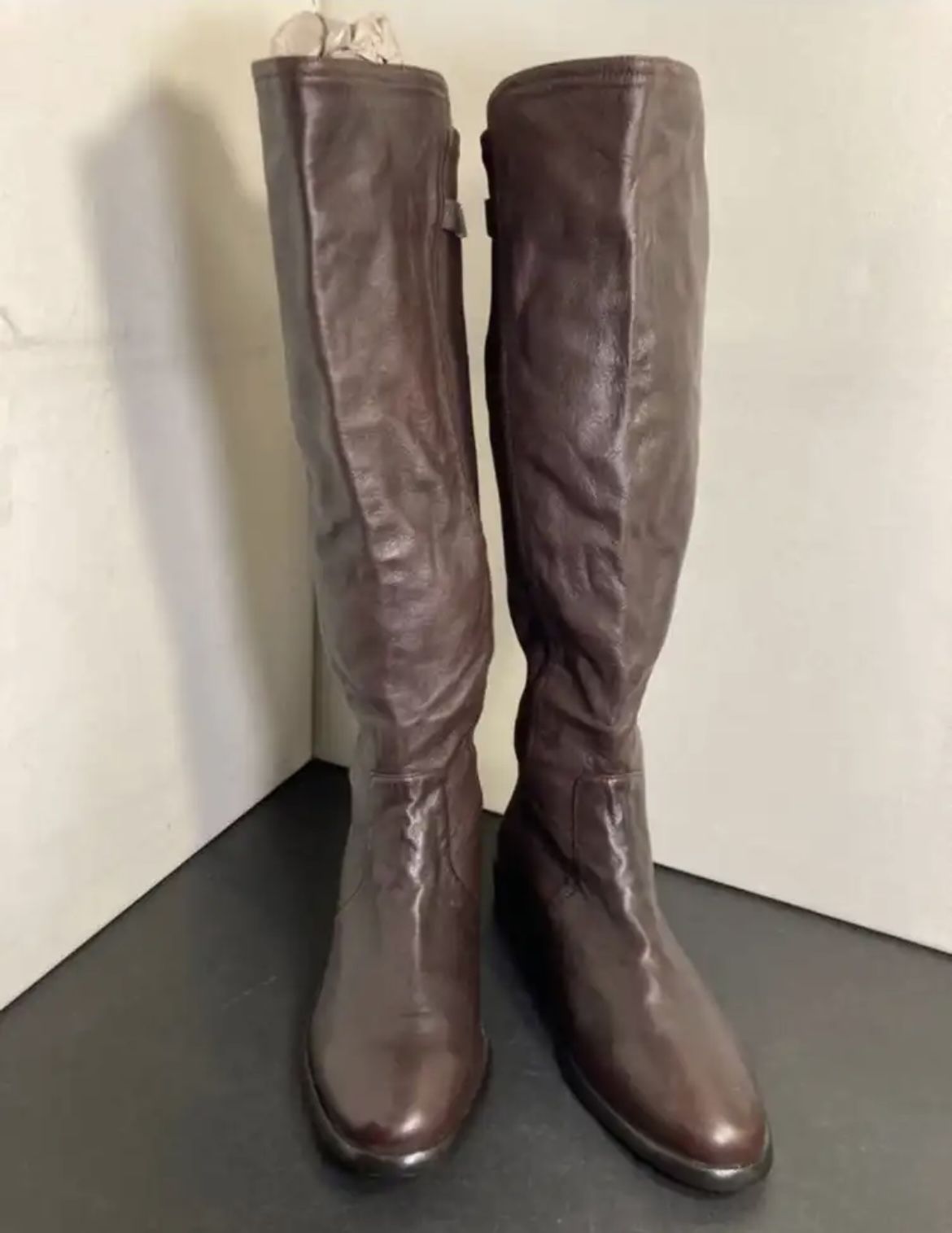 Authentic Coach Brown Leather Boots