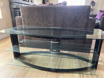 Glass tv stand