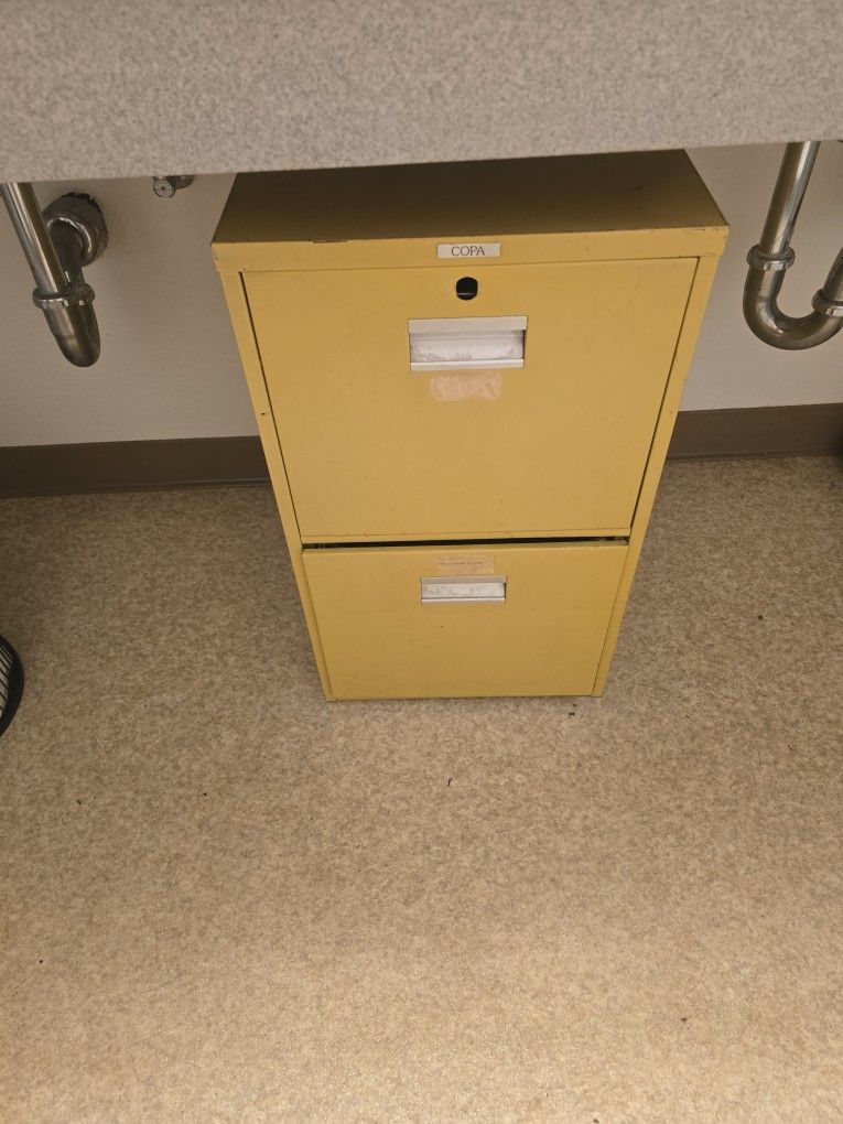 Two drawer file cabinet