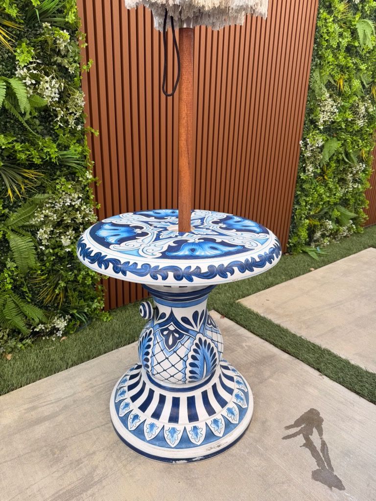 Perissa Hand painted Umbrella Table