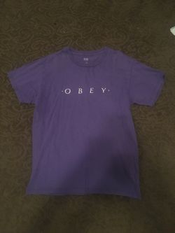 Men’s Purple Obey shirt size medium