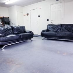 sala contemporanea de piel 2 piezas buenas condiciones 