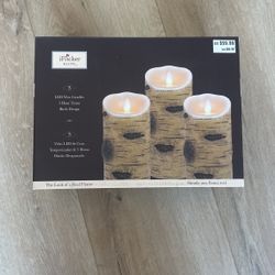 iFlicker ELITE (LED wax candles/5hr timer/Birch Design)