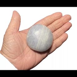 Blue Calcite Palm Stone