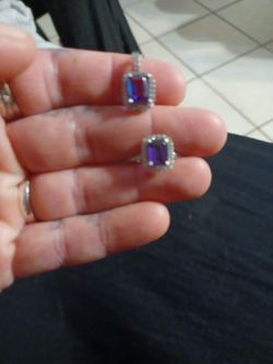 Amethyst ring and necklace