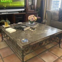  Coffee Table marble And  One Night Table Living Room Or Best Offer 