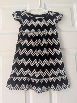 Girls Black Heart-Print Dress - Brand: Epic Threads Size 3T