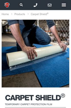 Carpet Plastic Protection For Construction 8 Boxes