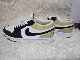 Black White & Olive Low Top Sneakers | New | Unisex Casual Streetwear