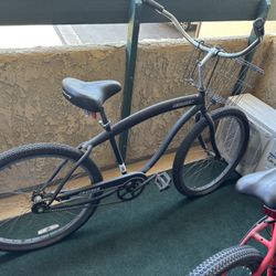 Beach Cruiser Black With 🧺 Basket