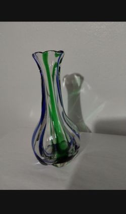 MODERNIST MURANO GLASS VASE 6"×3" - V32