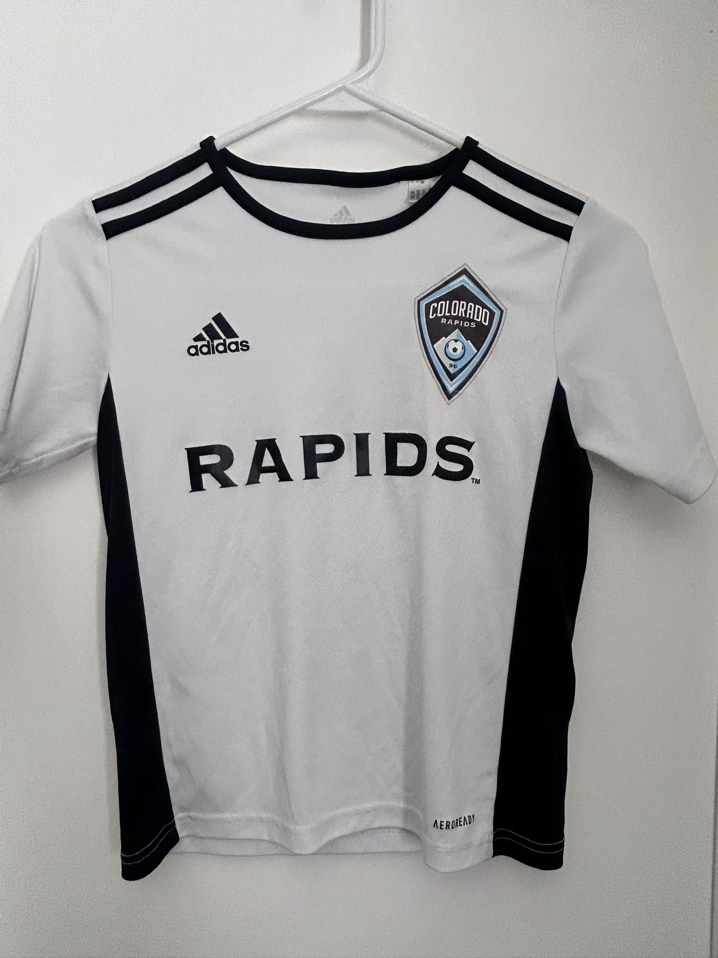 Colorado Rapids Soccer Jersey - Adidas - Youth Small - Aeroready - White