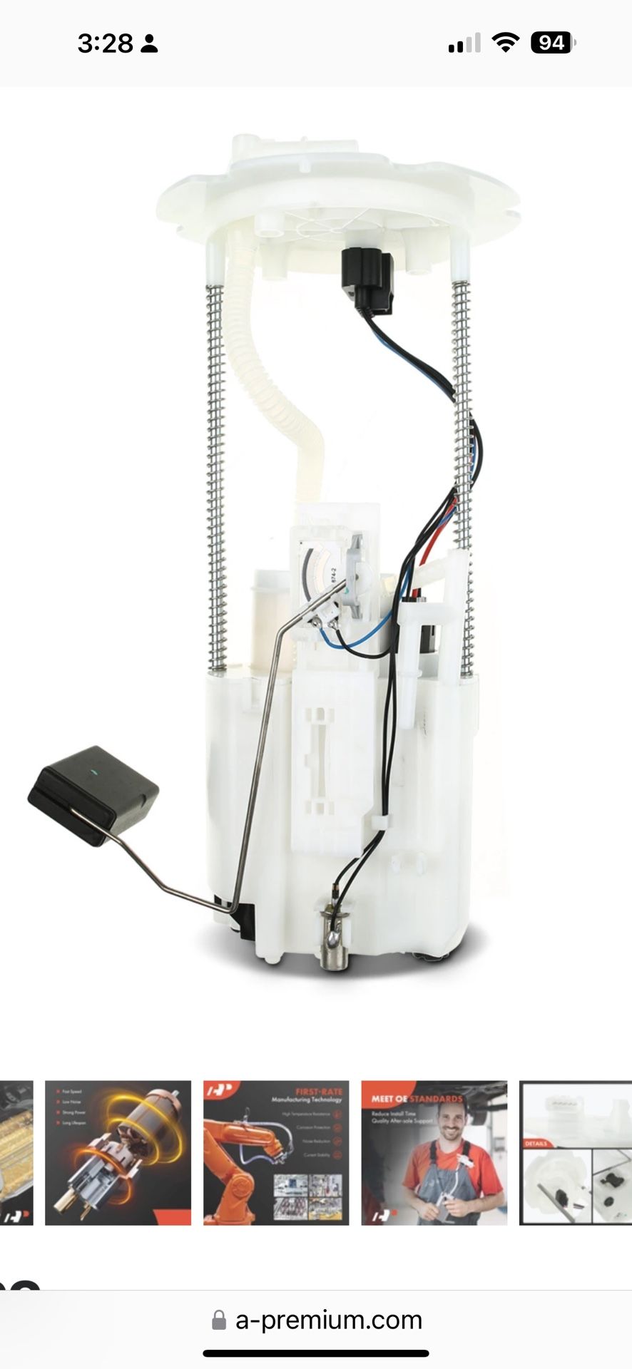 SCITOO High Performance Electric Fuel Pump Assembly for Nissan 370Z 2009-2015 V6 3.7L Right to 02/2015