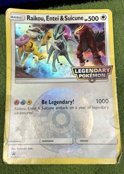 Raiku, Entei & Suicine Pokemon Card PROMO JUMBO