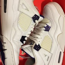 USED air Jordan 4 Retro Metallic Purple Y6.5 
