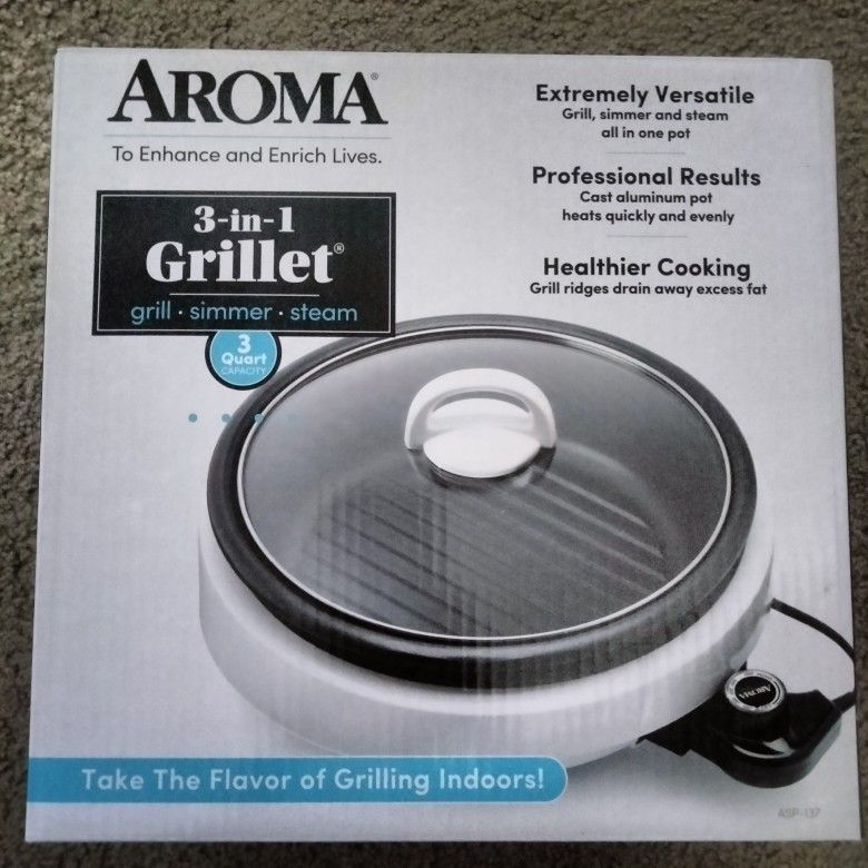 3-in-1 Grillet...Grill.Simmer.steam